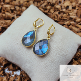 Labradorite Teardrop Earrings, 925 Sterling Silver Earring, Beautiful Gemstone Earrings, Bridesmaid Earrings, Bridal Earrings, Gift for her